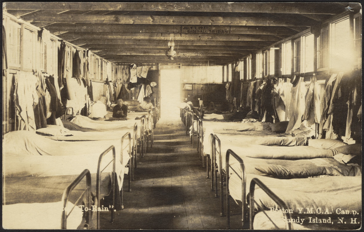 "To-Rain". Boston Y.M.C.A. Camp. Sandy Island, N.H.