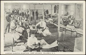 Company sleeping quarters, Camp Jackson, Columbia, S.C.