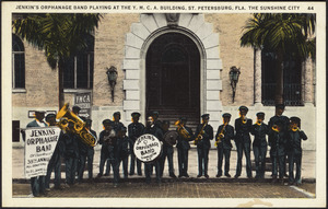 Jenkin's Orphanage Band playing at the Y.M.C.A. building, St. Petersburg, Fla. The Sunshine City