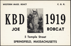 KBD 1919 Joe Bobcat 5 Temple Street Springfield, Massachusetts