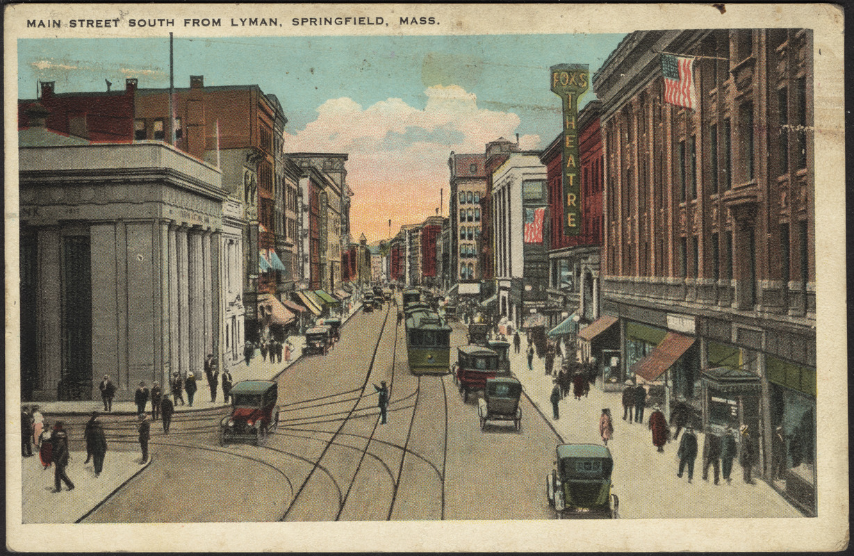 Main Street south from Lyman, Springfield, Mass. Digital Commonwealth