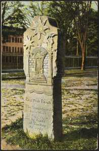 Historic stone, on State St. Springfield, Mass.