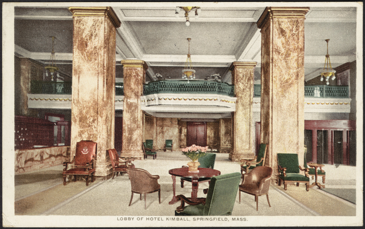 Lobby of Hotel Kimball, Springfield, Mass.