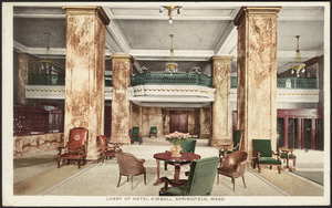Lobby of Hotel Kimball, Springfield, Mass.