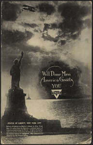 Well done men America greets you YMCA Statue of Liberty, New York City