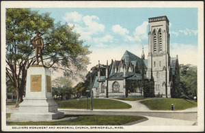 Soldiers Monument and Memorial Church, Springfield, Mass.