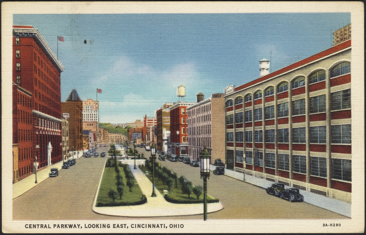 Central Parkway, looking east, Cincinnati, Ohio Digital Commonwealth