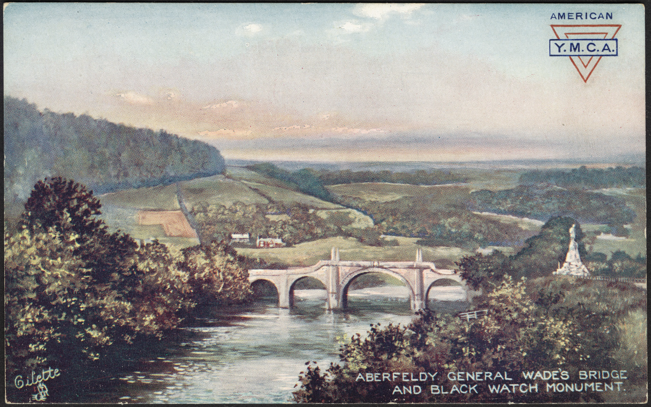 Aberfeldy. General Wade's Bridge and Black Watch Monument