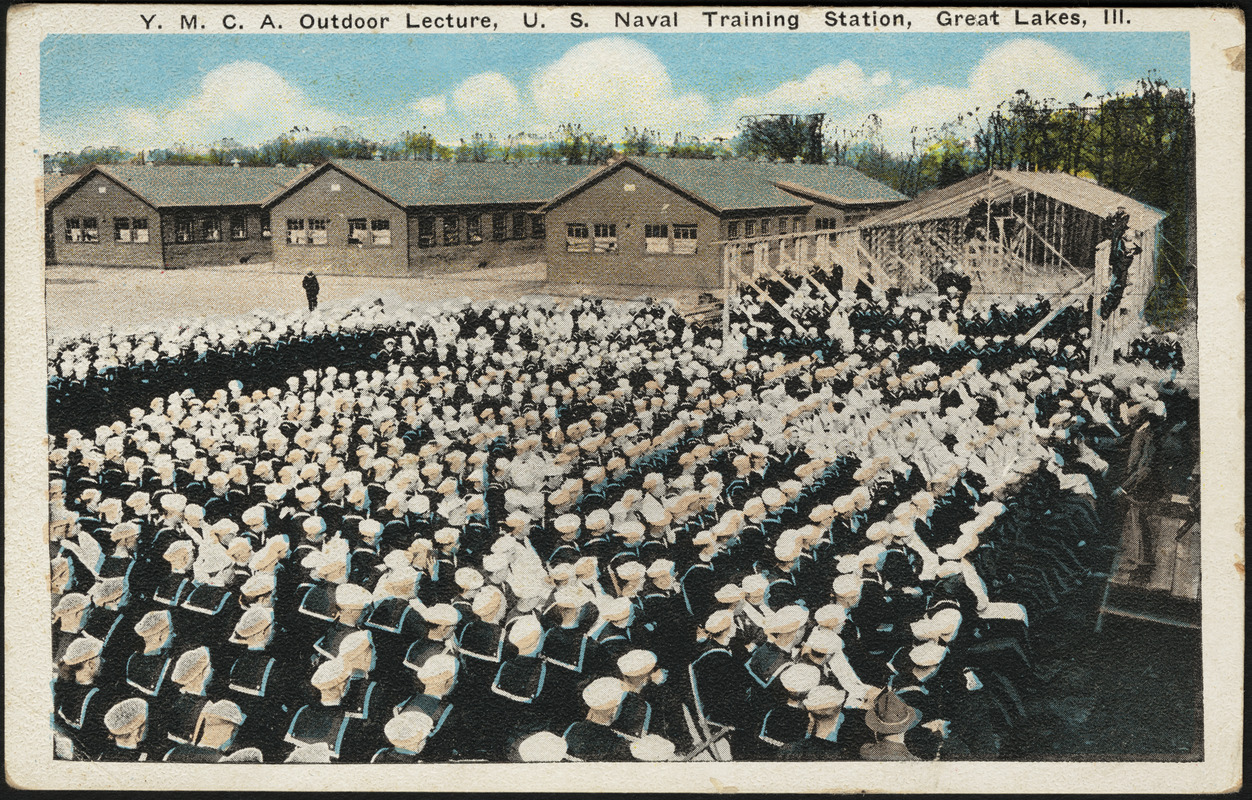 Y.M.C.A. outdoor lecture, U.S. Navel Training Station, Great Lakes, Ill.