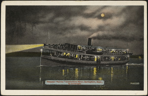 Steamer "Sylvia," Connecticut River, Springfield, Mass., by moonlight
