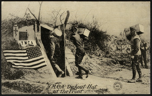 Y.M.C.A. dugout hut at the front