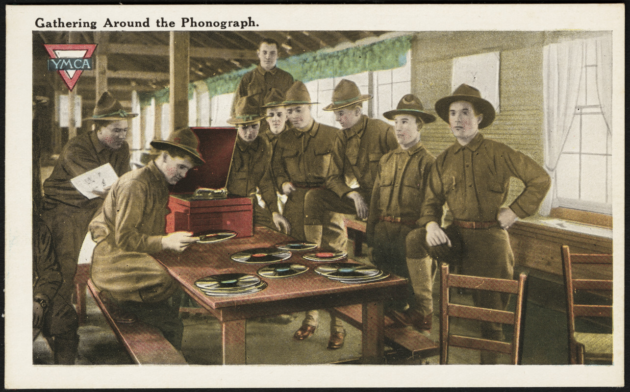 Gathering around the phonograph