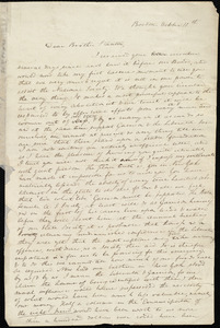 Letter from Anne Warren Weston, Boston, to Henry Brewster Stanton, October 11th [1837]