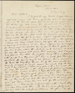 Letter from Anne Warren Weston, Poplar Street, [Boston], to Deborah Weston, Feb. 11, 1842. Friday evening