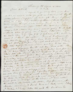 Letter from Anne Warren Weston, Chauncy Pl., [Boston], to Deborah Weston, April 15, 1842