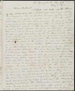 Letter from Anne Warren Weston, 31 Rivington St., New York, to Deborah Weston and Lucia Weston, May 11, 1842