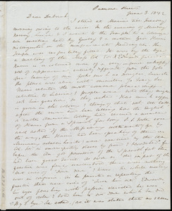 Letter from Anne Warren Weston, Summer Street, [Boston], to Deborah Weston, June 3, 1842