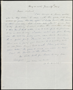 Letter from Anne Warren Weston, Weymouth, [Mass.], to Deborah Weston, June 28th, 1842