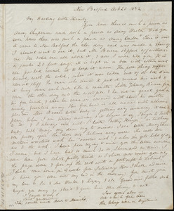 Letters from Anne Warren Weston, New Bedford, [Mass.], to Anne Greene Chapman Dicey and Deborah Weston, Oct. 20, 1842