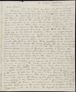 Letter from Anne Warren Weston, New Bedford, [Mass.], to Deborah Weston, Nov. 8, 1842, Monday evening near 12