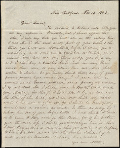 Letter from Anne Warren Weston, New Bedford, [Mass.], to Deborah Weston, Nov. 10, 1842
