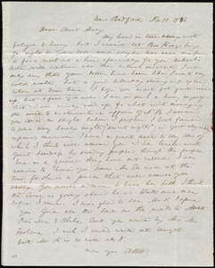 Letter from Anne Warren Weston, New Bedford, [Mass.], to Mary Weston, Nov. 10, 1842