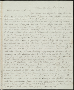 Letter from Anne Warren Weston, Poplar St., [Boston], to Caroline Weston and Lucia Weston, March 22, 1843