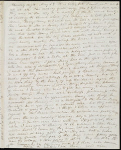 Letter from Anne Warren Weston, [Boston], to Caroline Weston and Deborah Weston, Monday night. May 29, [1843?]