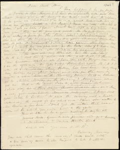 Letter from Anne Warren Weston, [Boston], to Mary Weston, Saturday Morning, [1843?]