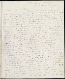 Letter from Anne Warren Weston, 39 Summer Street, [Boston], to Caroline Weston and Deborah Weston, Nov. 10, 1843. Friday morning