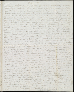 Letter or journal entries by Anne Warren Weston, Weymouth, [Mass.], January 8th, [18]45, Wednesday