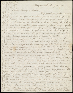 Letter from Anne Warren Weston, Weymouth, [Mass.], to Henry Grafton Chapman and Maria Weston Chapman, May 18, 1841