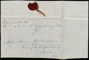 Fragment addressed to Anne Warren Weston
