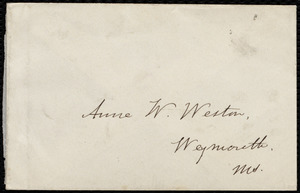 Letter from Samuel May to Anne Warren Weston, [July?]
