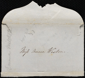 Letter from Emma Mitchell to Anne Warren Weston, [1853? Nov. 20]