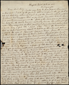 Letter from Anne Warren Weston, Boylston Street, [Boston], to Mary Weston, Oct. 30, 1835, Friday night
