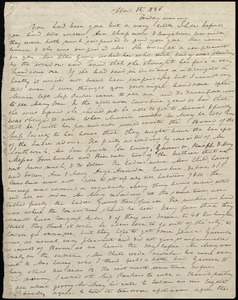 Letter from Anne Warren Weston to Mary Weston, April 15, 1836, Friday evening