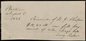 Letter from Anne Warren Weston, New Bedford, to Maria Weston Chapman, August 1, 1836