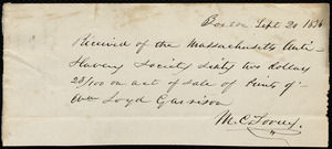 Letter from Anne Warren Weston, Groton, [Mass.], to Deborah Weston, Sept. 17, 1836