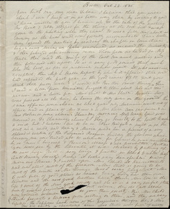 Letter from Anne Warren Weston, Boston, to Deborah Weston, Oct. 22, 1836