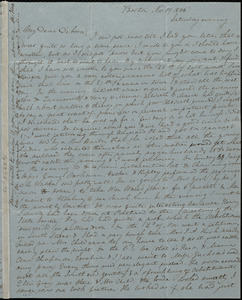 Letter from Anne Warren Weston, Boston, to Deborah Weston, Nov. 19, 1836, Saturday evening