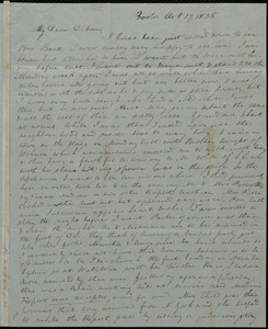 Letter from Anne Warren Weston, Boston, to Deborah Weston, Oct. 19, 1836