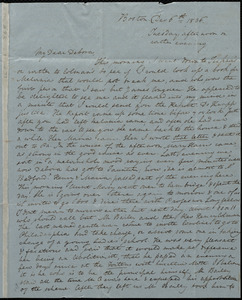 Letter from Anne Warren Weston, Boston, to Deborah Weston, Dec. 6th, 1836, Tuesday afternoon or rather evening