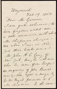 Letter from Anne Warren Weston, Weymouth, [Mass.], to William Lloyd Garrison, Feb. 19, 1863