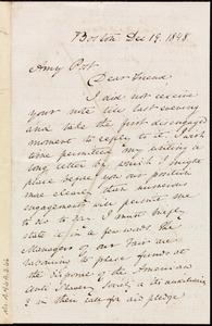 Letter from Anne Warren Weston, Boston, to Amy Post, Dec. 19, 1848