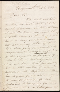 Letter from Anne Warren Weston, Weymouth, [Mass.], to John Bishop Estlin, Feb. 3, 1850