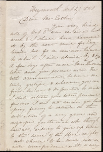 Letter from Anne Warren Weston, Weymouth, [Mass.], to John Bishop Estlin, Oct. 27, 1850