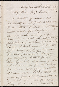 Letter from Anne Warren Weston, Weymouth, [Mass.], to Mary Anne Estlin, Nov. 2, 1850, Saturday