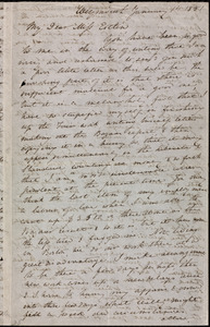 Letter from Anne Warren Weston, Weymouth, [Mass.], to Mary Anne Estlin, January 14, 1851