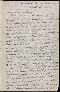 Letter from Anne Warren Weston, Weymouth, [Mass.], to Mary Anne Estlin, Tuesday Evening, Sept. 30, 1851